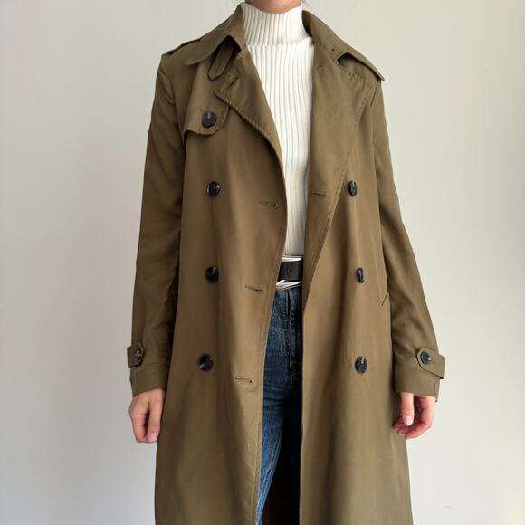 Zadig & Voltaire Jackets & Blazers - Zadig & Voltaire Trench Coat Medium Green La Parisienne Lyocell Military Belted